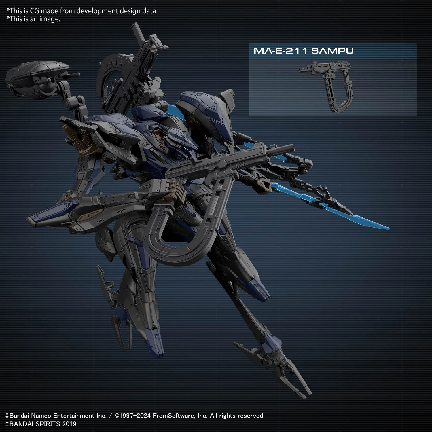 Bandai 30 Minutes Missions 30MM ARMORED CORE Ⅵ FIRES OF RUBICON SCHNEIDER NACHTREIHER/40E Steel Haze Model Kit - Image 11