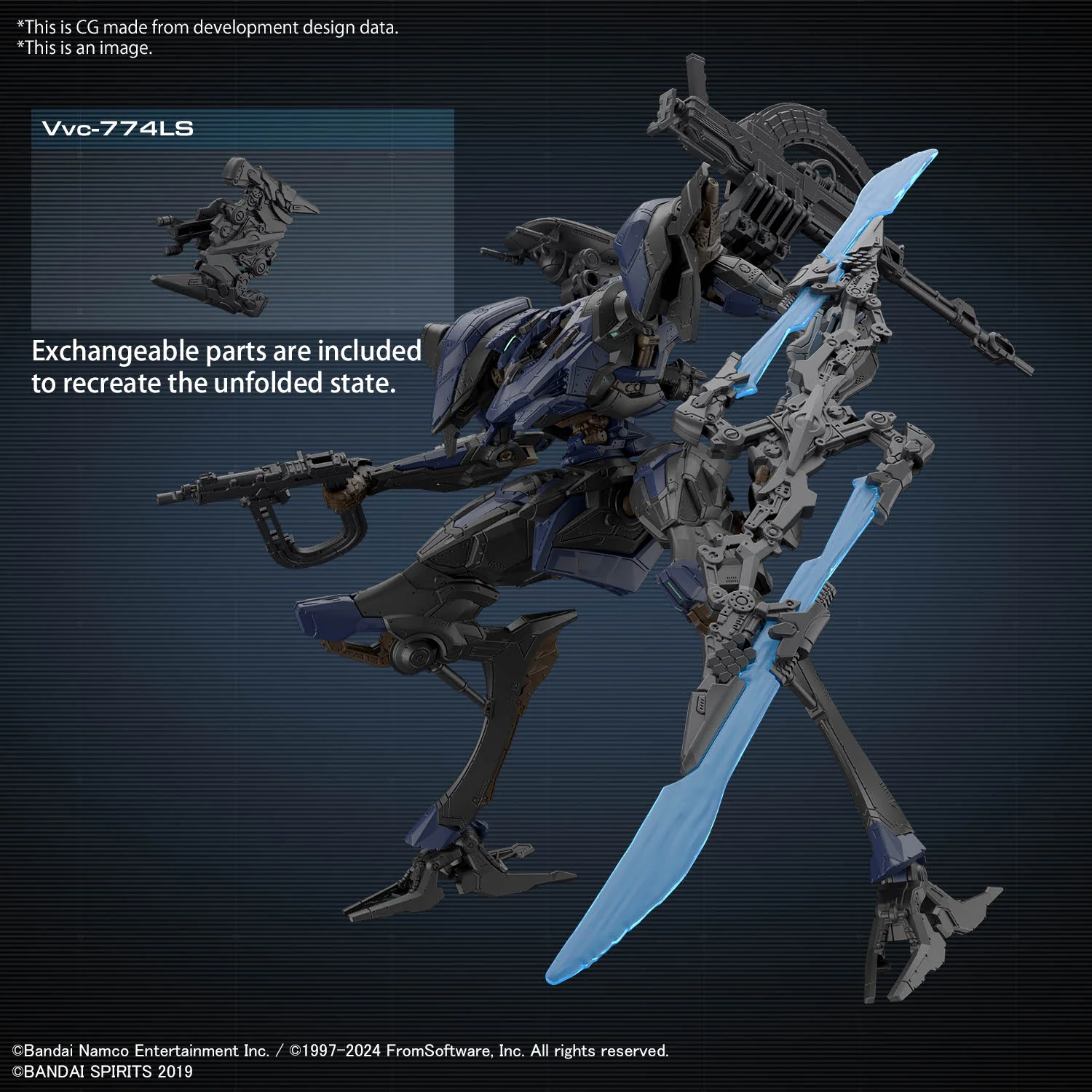 Bandai 30 Minutes Missions 30MM ARMORED CORE Ⅵ FIRES OF RUBICON SCHNEIDER NACHTREIHER/40E Steel Haze Model Kit - Image 12