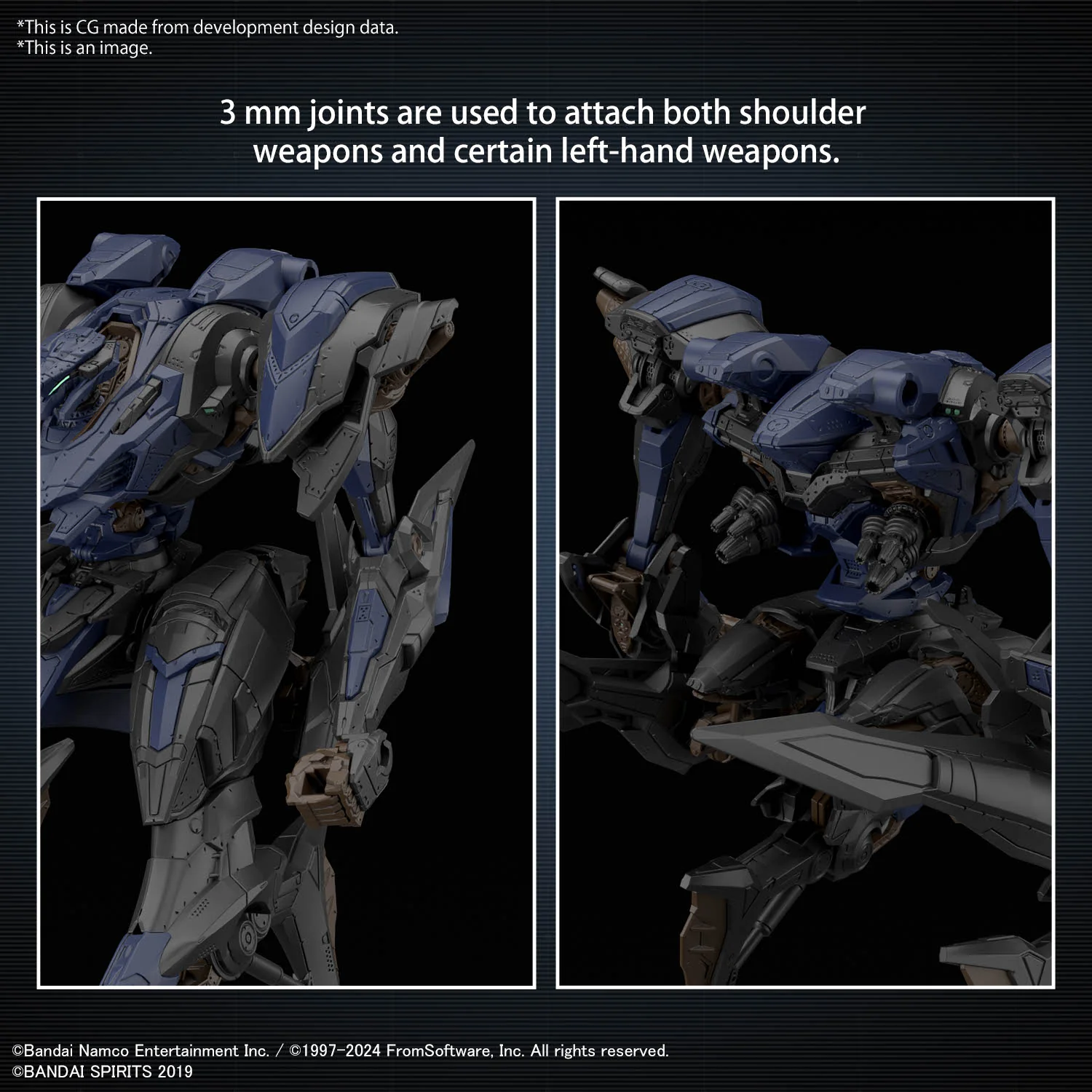 Bandai 30 Minutes Missions 30MM ARMORED CORE Ⅵ FIRES OF RUBICON SCHNEIDER NACHTREIHER/40E Steel Haze Model Kit - Image 14