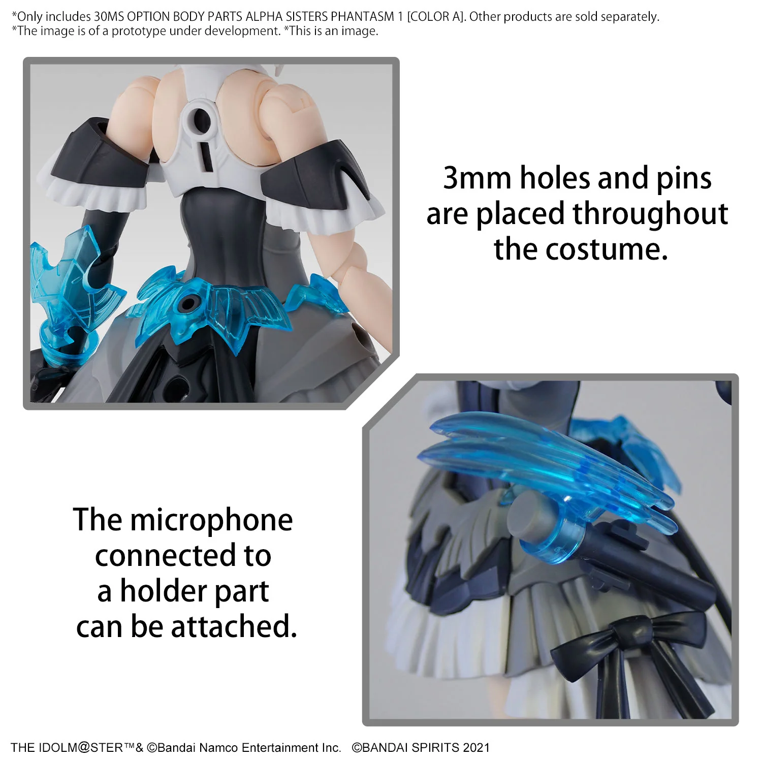 Bandai 30 Minutes Sisters THE iDOLMASTER Shiny Color Option Body Parts Alpha Sisters Phantasm 1 [Color A] Model Kit - Image 13