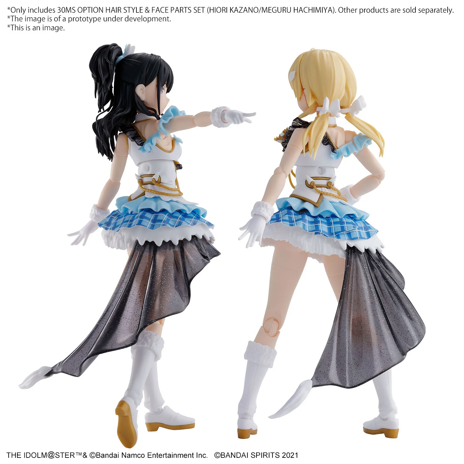 Bandai 30 Minutes Sisters THE iDOLMASTER Shiny Color Option Hair Style & Face Parts Set Hiori Kazano/Meguru Hachimiya Model Kit - Image 18