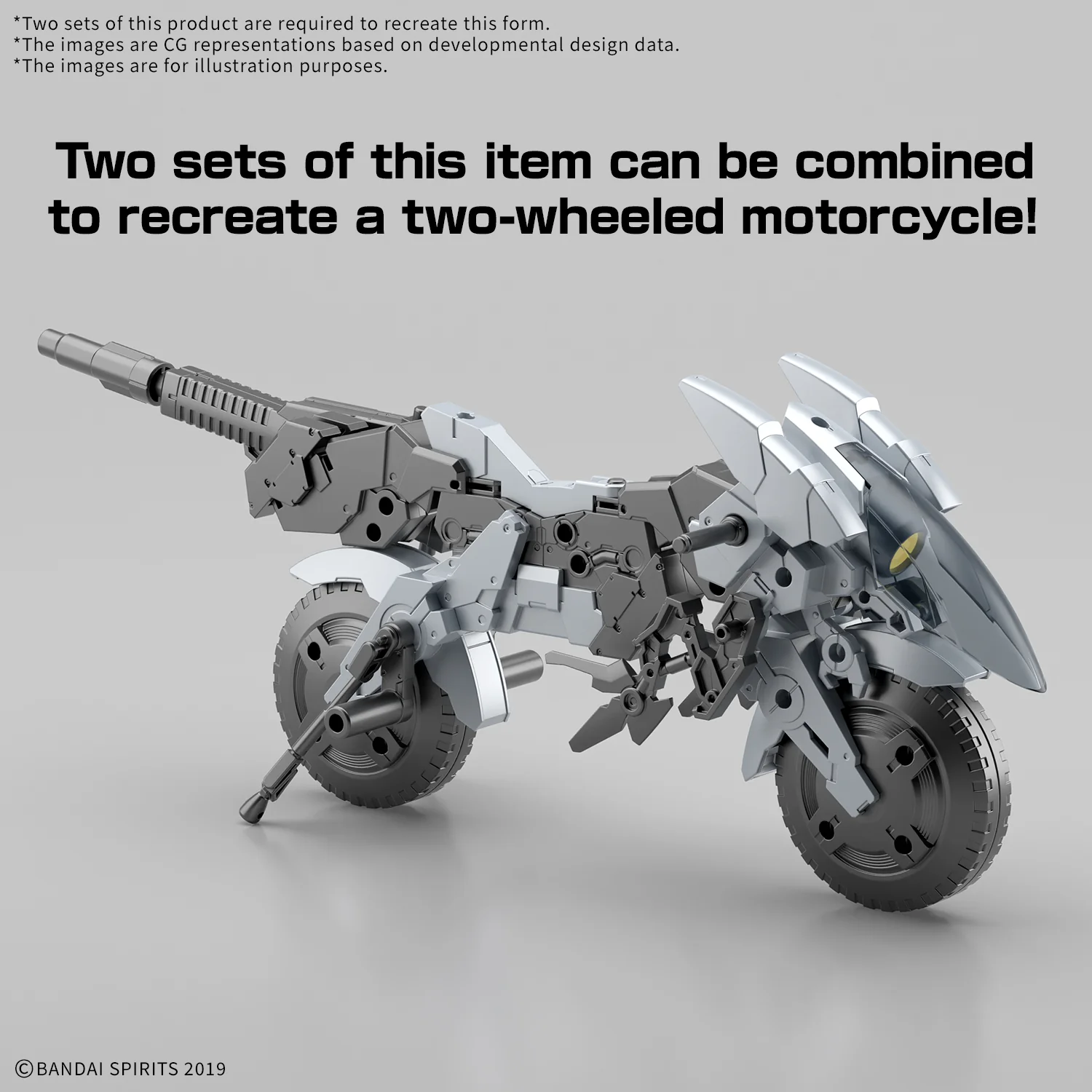 Bandai 30 Minutes Missions 30MM EV-21 Extended Armament Vehicle (Metal Cannon Bike Ver.) Model Kit - Image 14