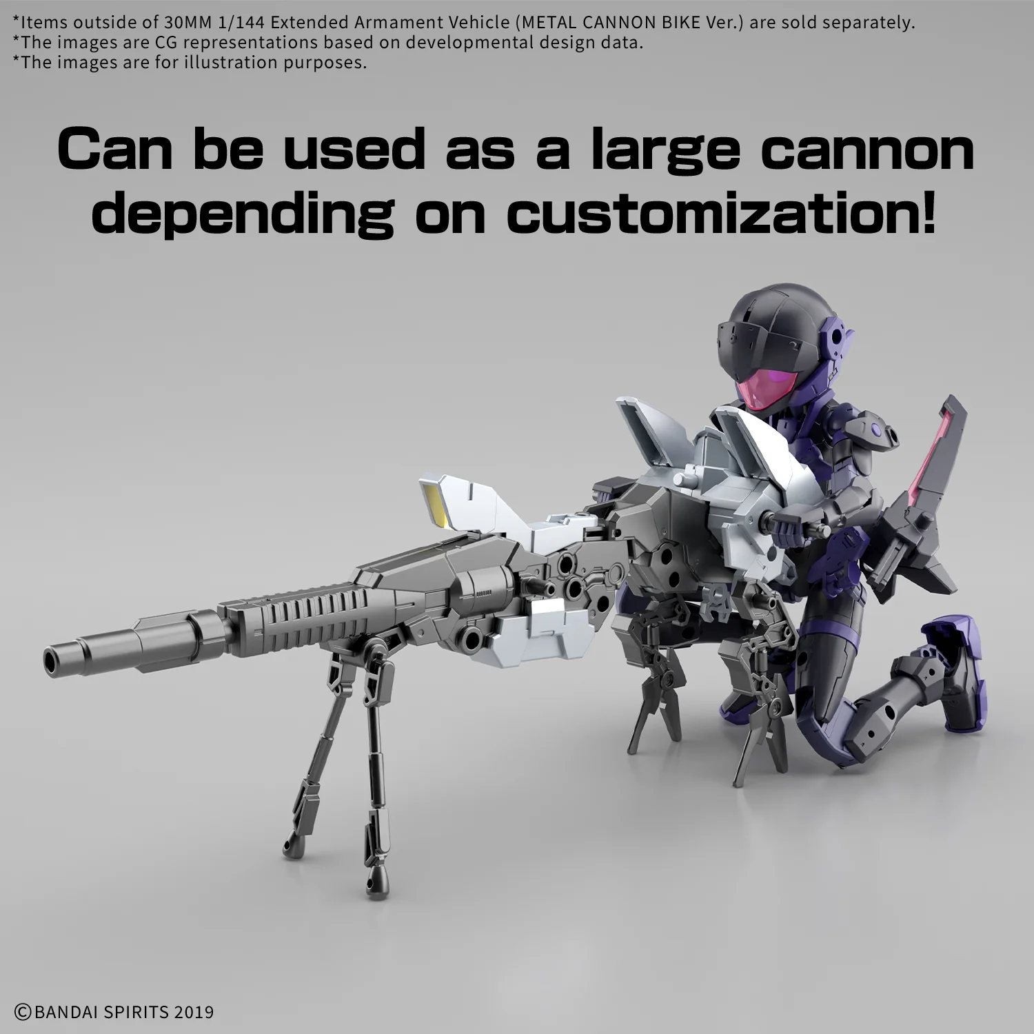 Bandai 30 Minutes Missions 30MM EV-21 Extended Armament Vehicle (Metal Cannon Bike Ver.) Model Kit - Image 15