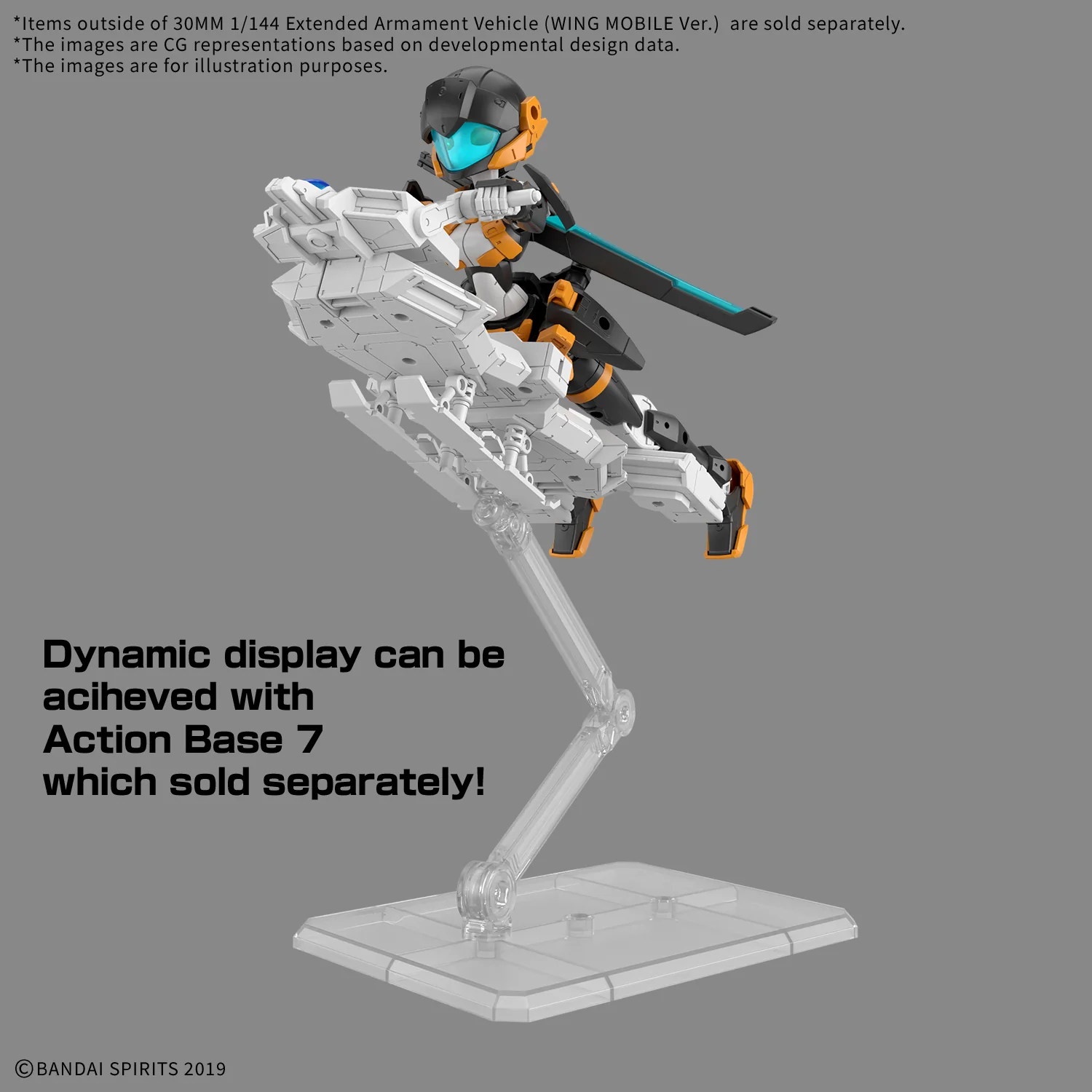 Bandai 30 Minutes Missions 30MM EV-19 Extended Armament Vehicle (Wing Mobile Ver.) Model Kit - Image 15