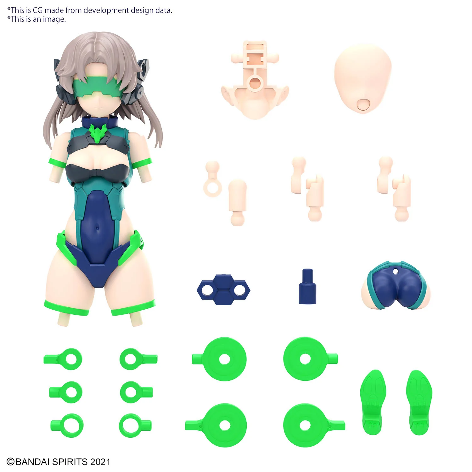 Bandai 30 Minutes Sisters 30MS Option Parts Set 14 (Spotter Costume) [Color B] Model Kit - Image 7