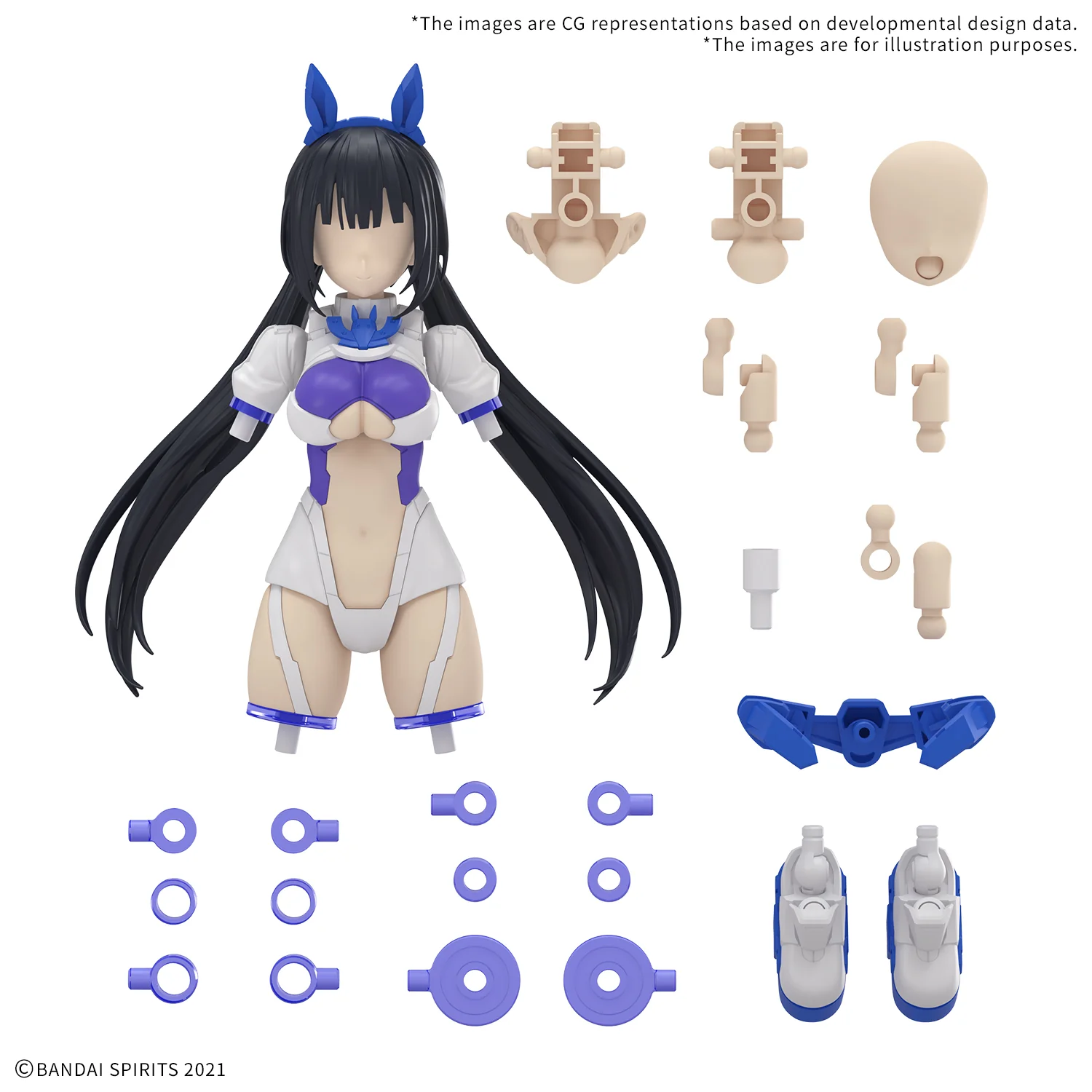 Bandai 30 Minutes Sisters 30MS Option Parts Set 21 (Sprint Costume) [Color B] Model Kit - Image 9