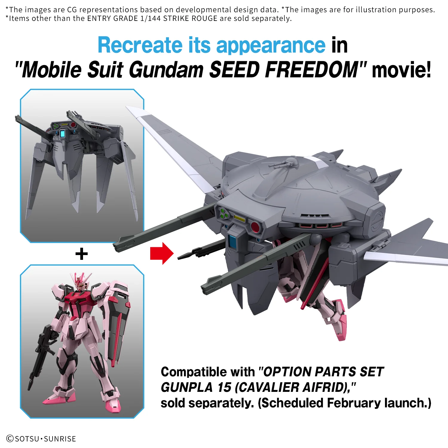 Bandai EG Entry Grade 1/144 Strike Rouge Gundam Model Kit - Image 13