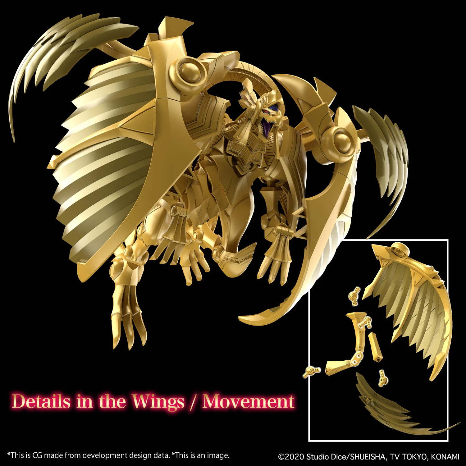 Bandai Figure-rise Standard Amplified Yu-Gi- Oh! -Egyptian God- The Winged Dragon of Ra Model Kit - Image 10