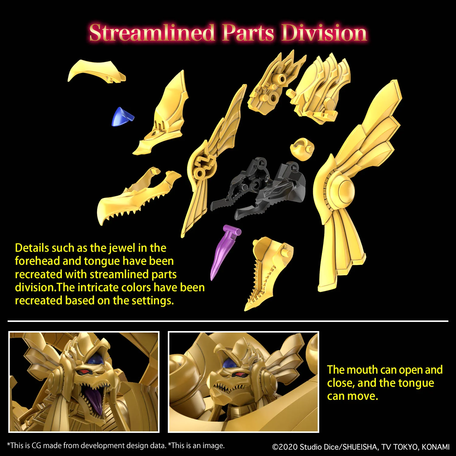 Bandai Figure-rise Standard Amplified Yu-Gi- Oh! -Egyptian God- The Winged Dragon of Ra Model Kit - Image 15