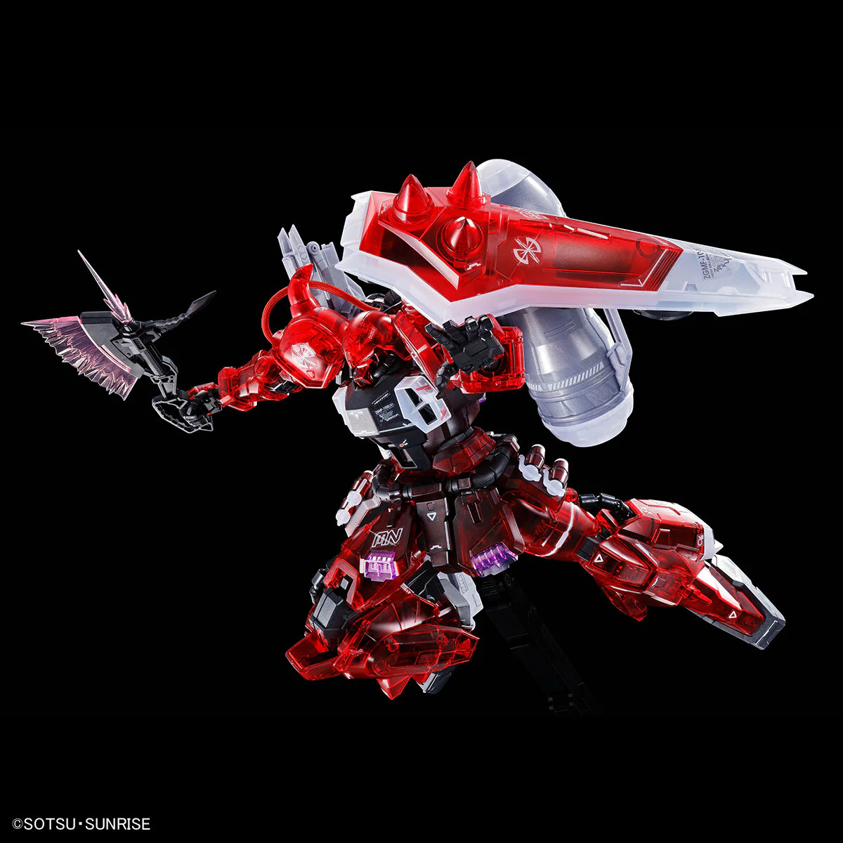 Bandai Gundam Base Exclusive MG 1/100 Gunner Zaku Warrior Lunamaria Hawke (Clear Color) - Image 3