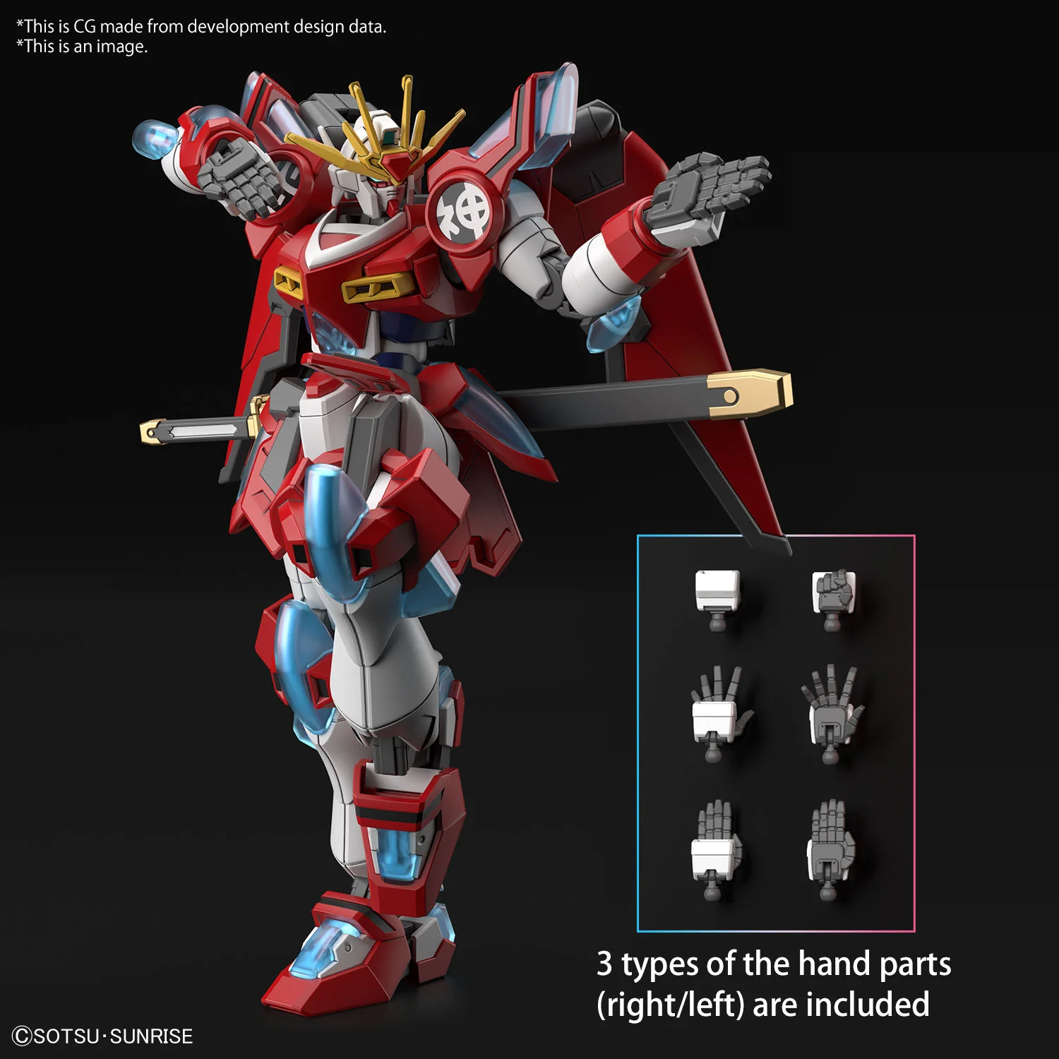 Bandai HG 1/144 Shin Burning Gundam Model Kit - Image 12
