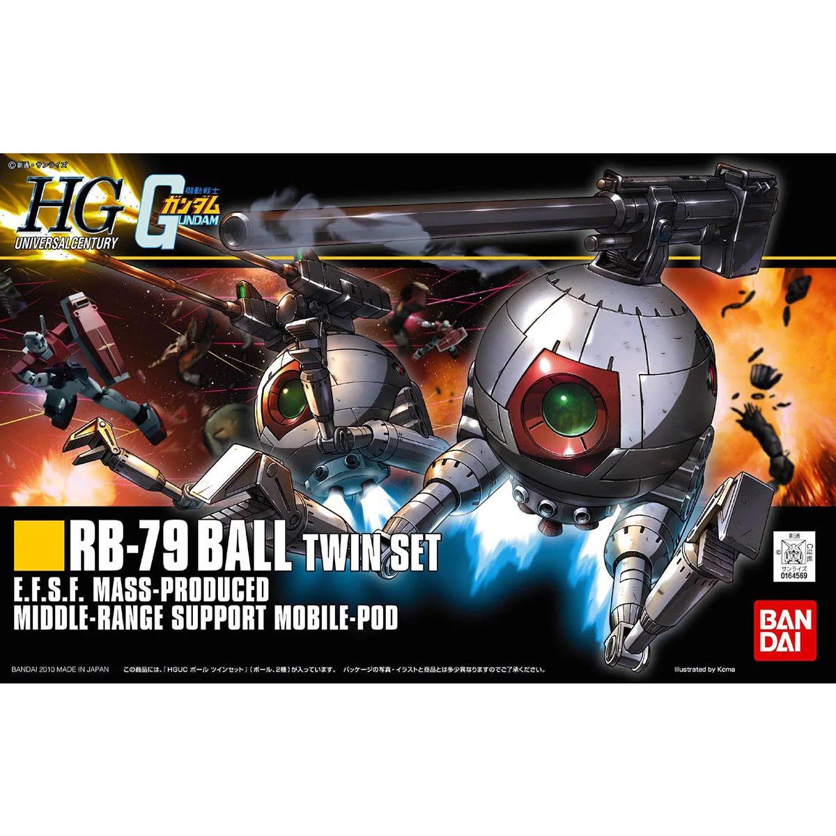 Bandai HGUC #114 1/144 RB-79 Ball Twin Set Model Kit