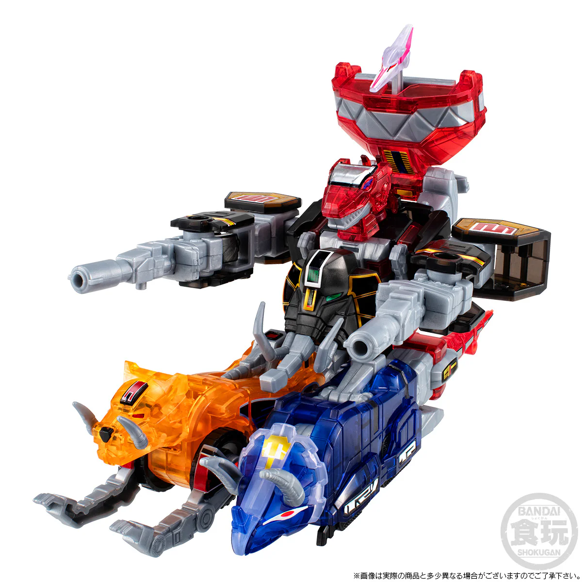 Bandai SMP [SHOKUGAN MODELING PROJECT] Kyoryu Sentai Zyuranger Daizyujin Mighty Morphin Megazord (Clear Color Ver.) Model Kit - Image 7