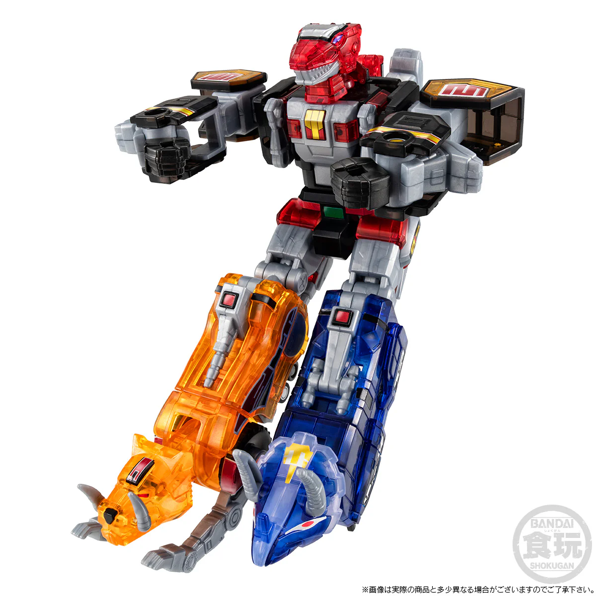 Bandai SMP [SHOKUGAN MODELING PROJECT] Kyoryu Sentai Zyuranger Daizyujin Mighty Morphin Megazord (Clear Color Ver.) Model Kit - Image 8