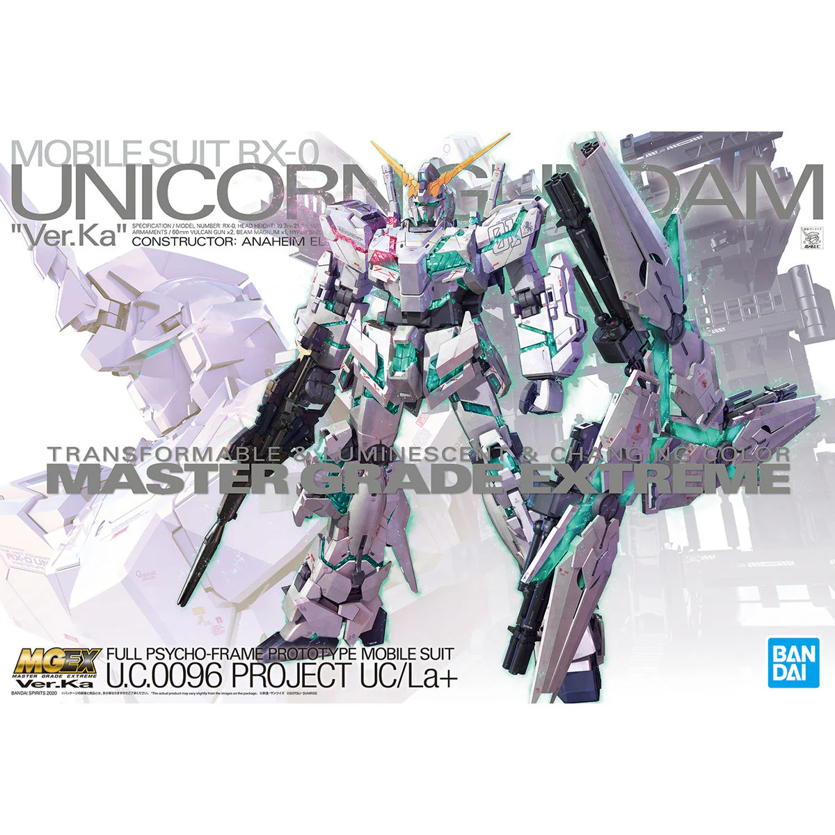 Bandai MGEX 1/100 RX-0 Unicorn Gundam (Ver.Ka) Model Kit