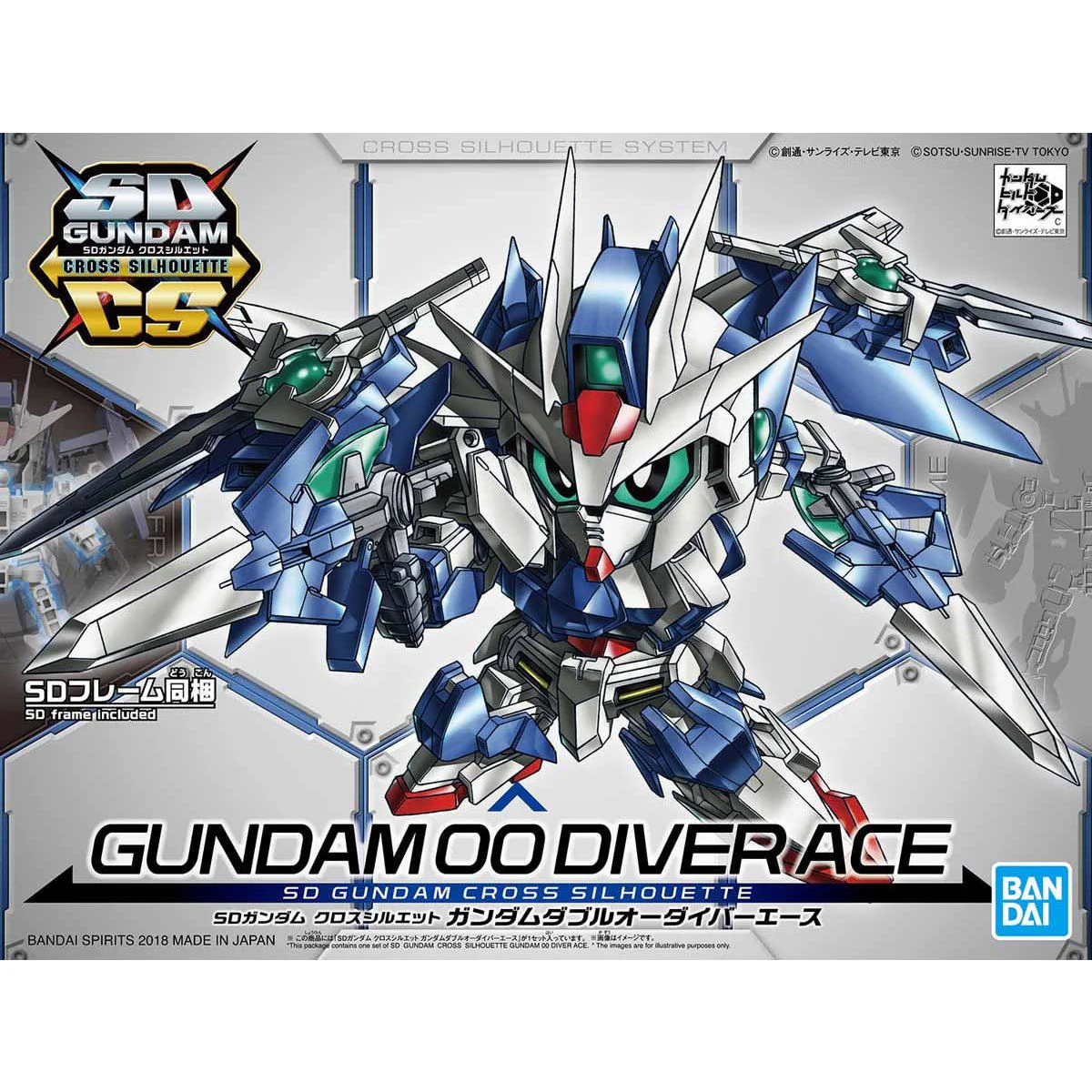 Bandai SD Gundam Cross Silhouette Gundam 00 Diver Ace Model Kit