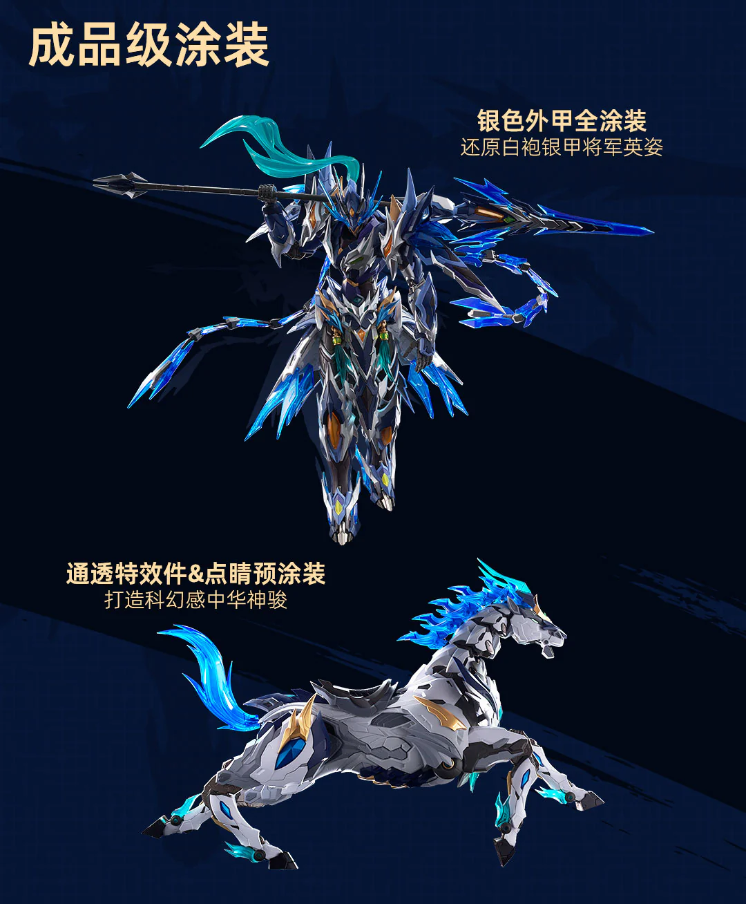 Motor Nuclear Legend of Star General MNP-XH05 Zhao Yun & White Dragon Horse Model Kit - Image 5